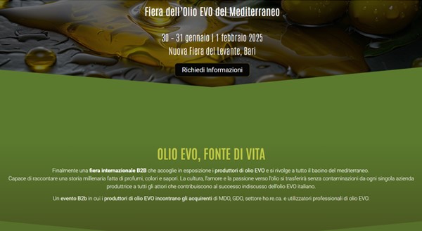 EVOLIO Expo, fiera internazionale dei produttori di olio EVO di tutto il Mediterraneo