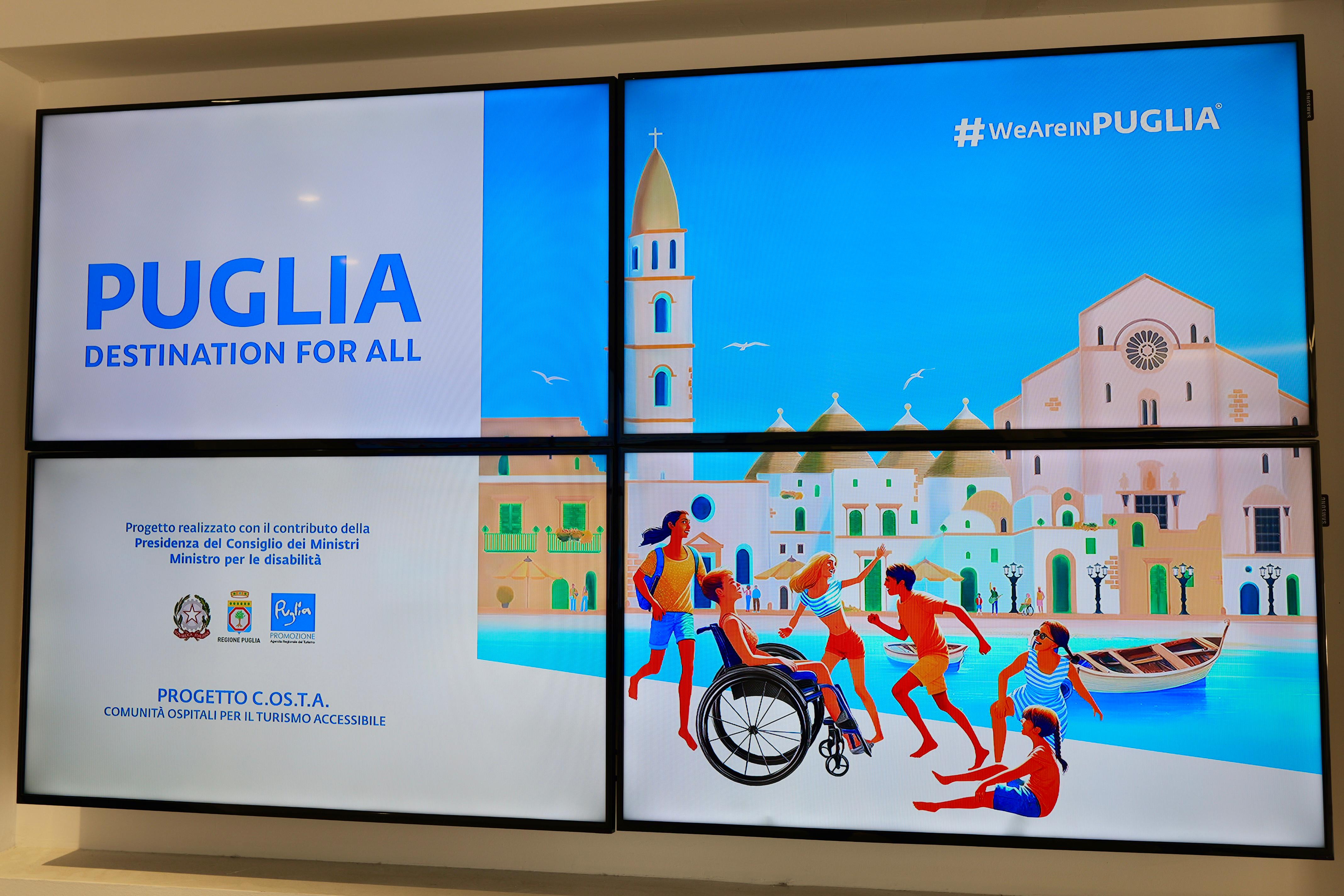 Turismo senza barriere in Puglia, dal Progetto C.Os.T.A. finanziamenti per Reti e Comunità destinate a turisti con disabilità